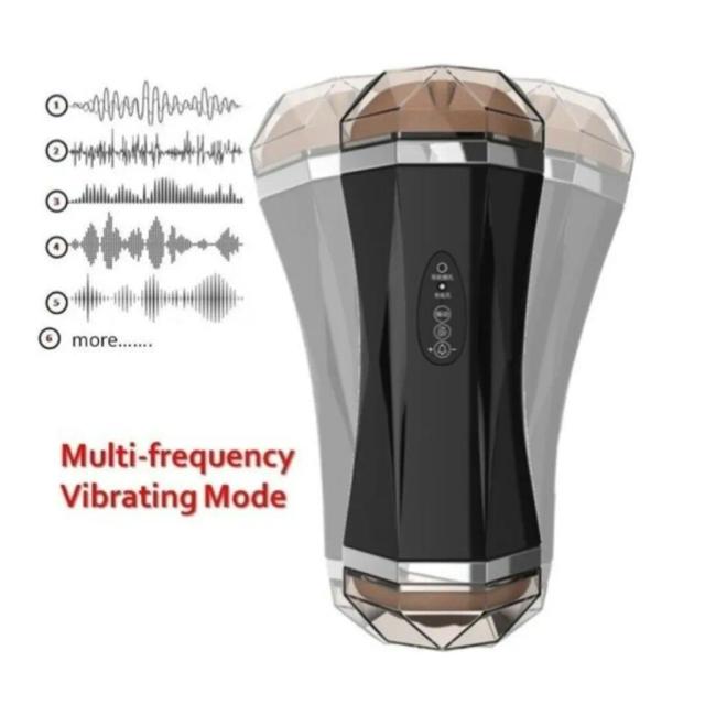 Đồ chơi nam 2 đầu âm đạo giả và miệng rung rên nhiều chế độ LUBA