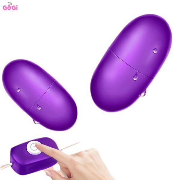 Trứng rung thủ dâm nữ rung kép USB, máy mát xa rung mạnh dành cho người lớn