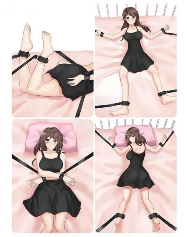 Bộ trói cố định tay chân trên giường BDSM cho cặp đôi