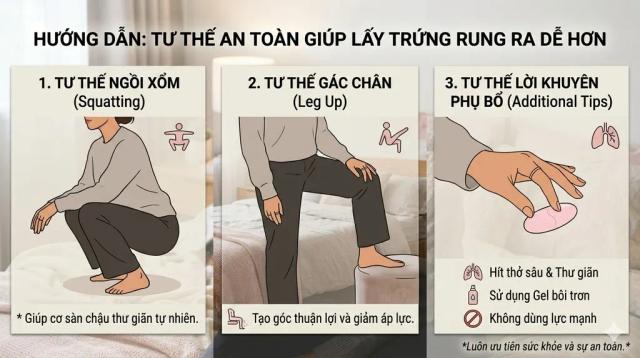 Trứng rung bị kẹt phải làm sao? Hướng dẫn xử lý an toàn từ A–Z