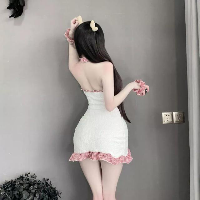 Cosplay gấu bông anime dáng ôm dễ thương thanh lịch đồ ngủ gợi cảm bé cừu trắng nâu kèm phụ kiện cao cấp N894