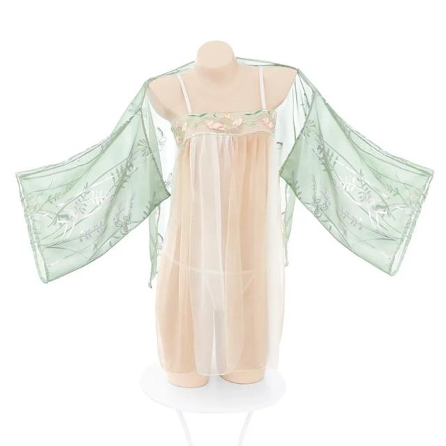 Đồ ngủ gợi cảm cosplay cổ trang Trung Hoa ren xuyên thấu sexy quyến rũ set hán phục Hanfu xẻ tà thanh lịch cao cấp N385