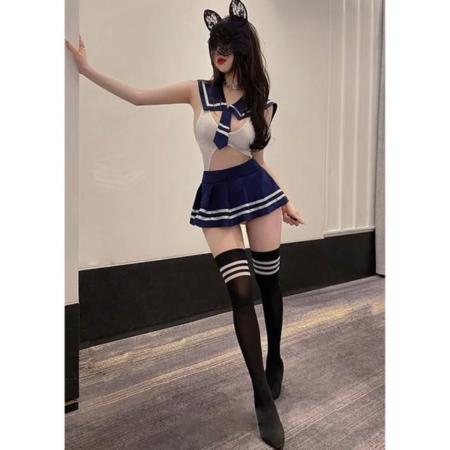 Đồ cosplay học sinh amine phối cà vạt dễ thương gợi cảm set ngủ nữ sinh Nhật Bản sexy đáng yêu N363